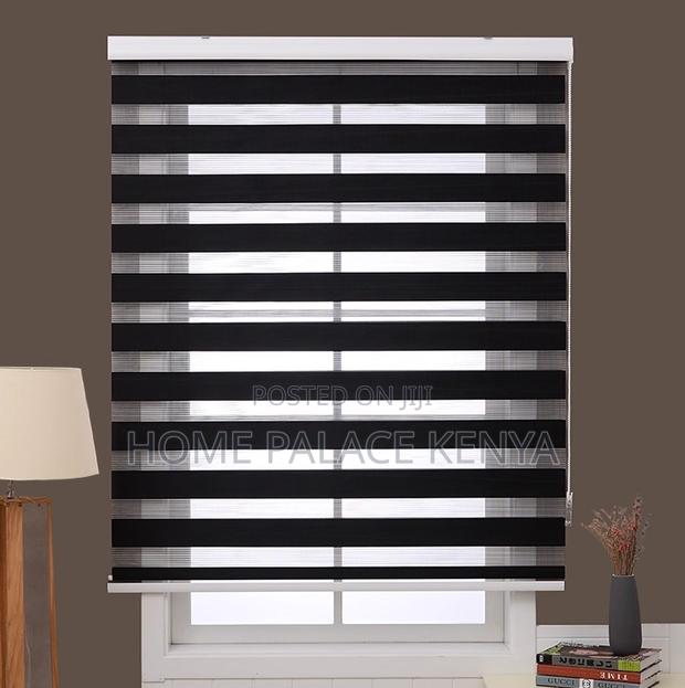 Horizontal Blinds: Modern Zebra Window Shade Roller Blinds - thumbnail 15