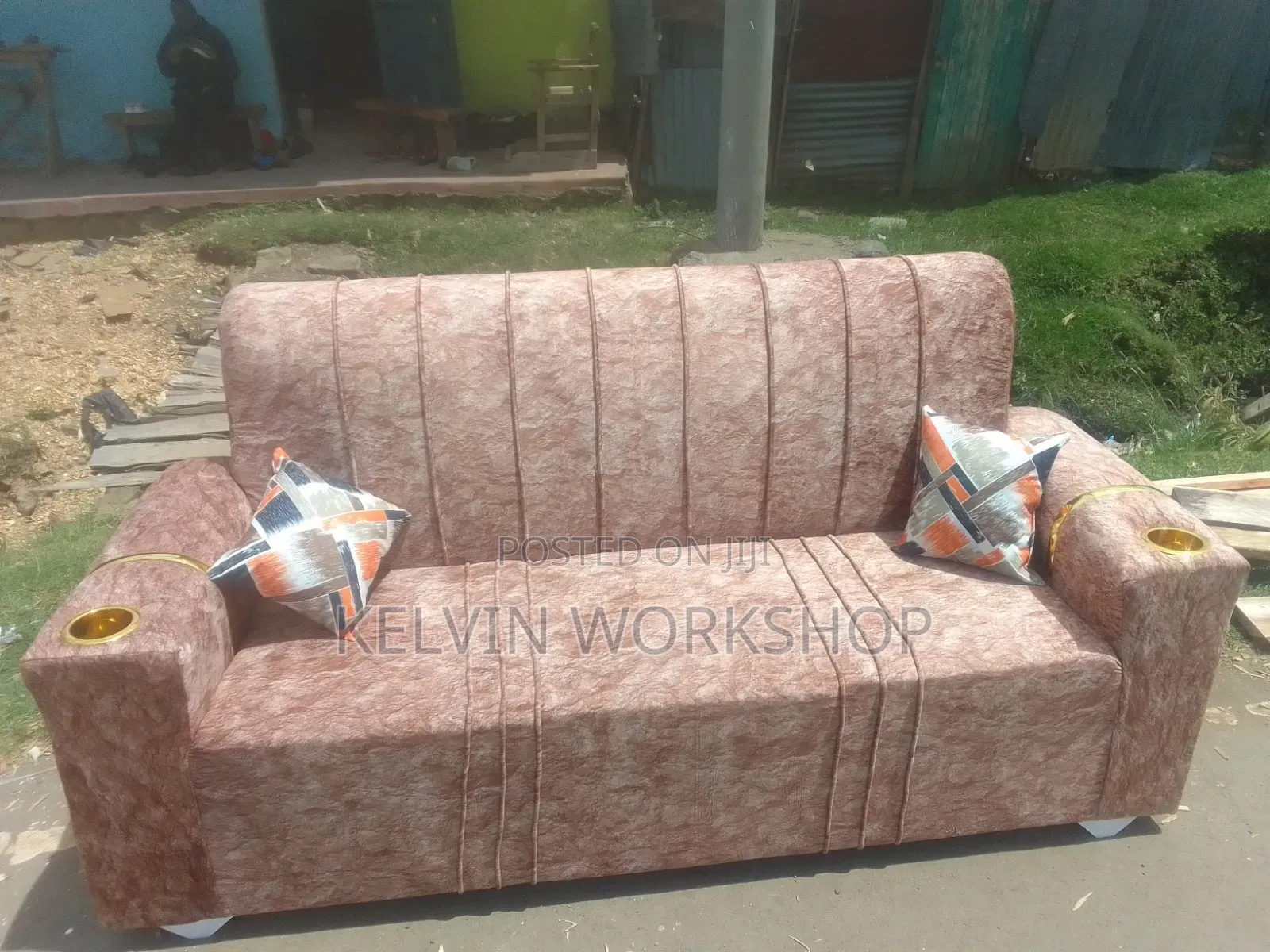 Brown 3 Seater Sofa