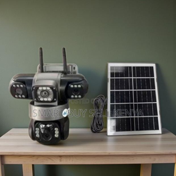 Crystal Clear Footage Smart Detection 4g PTZ Three Lens Solar Camera