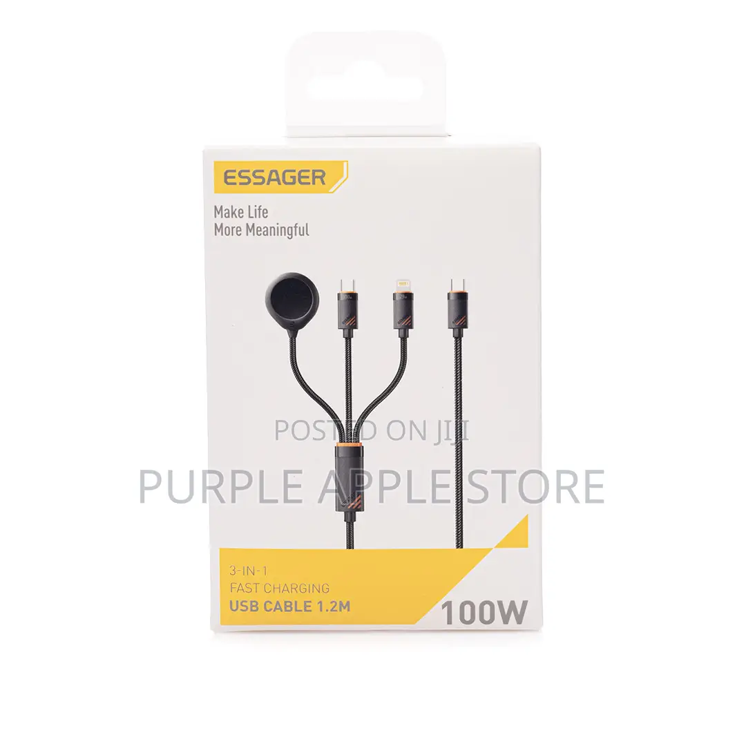 Essager 3-in-1 Apple Watch Cable | Fast Charging Multi Cable