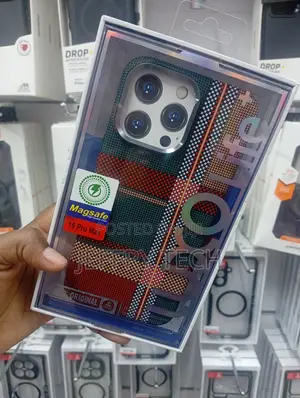 iPhone 15 Pro Max Featuring a Multicolor Tartan Design.
