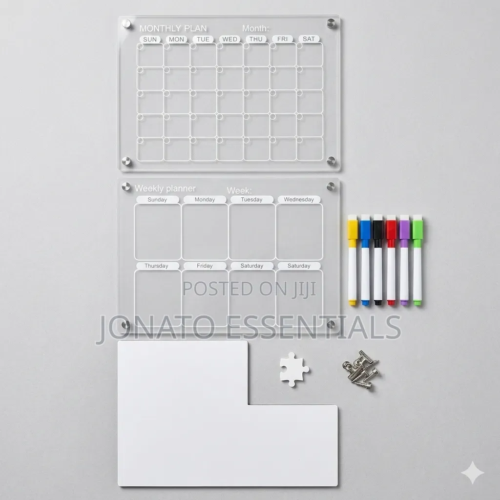 Magnetic Acrylic Dry Erase Monthly Weekly Calendar Planner Board
