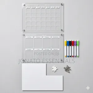 Magnetic Acrylic Dry Erase Monthly Weekly Calendar Planner Board