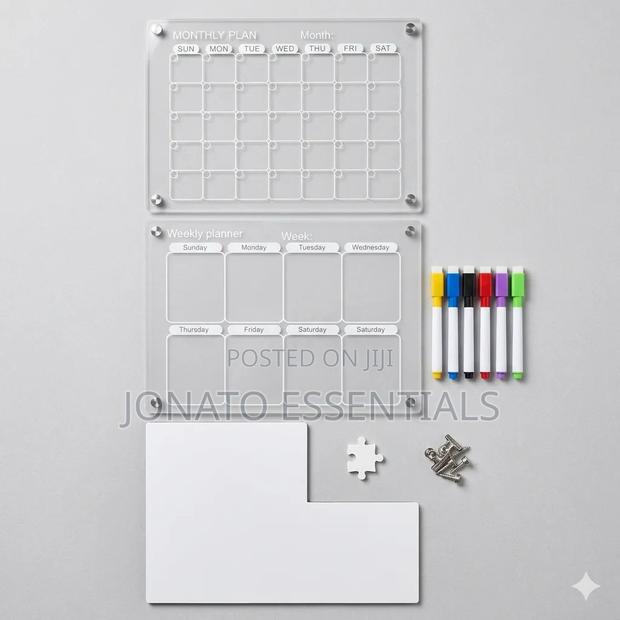 Magnetic Acrylic Dry Erase Monthly Weekly Calendar Planner Board