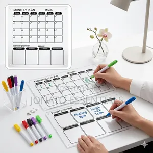 Magnetic Acrylic Dry Erase Monthly Weekly Calendar Planner Board
