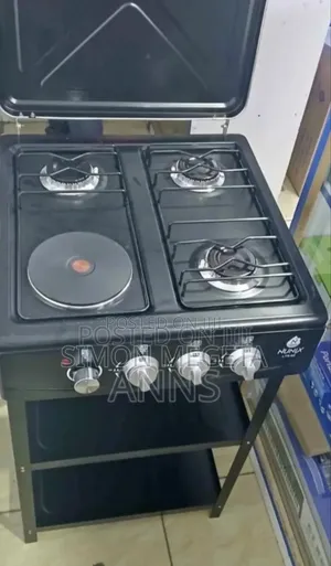 With Hot Plate, Nunix 3+1 Cooker With Shelves