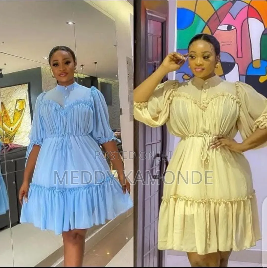 Bluish Chiffon Dress