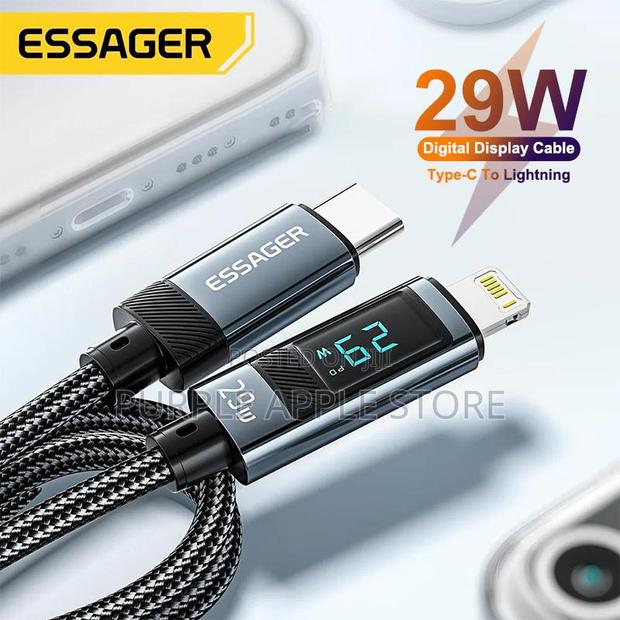 Essager Pd29w Type-C to Lightning Cable 2m Led Digital Display - thumbnail 2