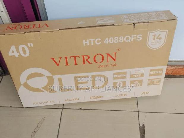 Vitron 40” Frameless Qled Smart Android Tv With Wi-Fi Bluetooth - thumbnail 2
