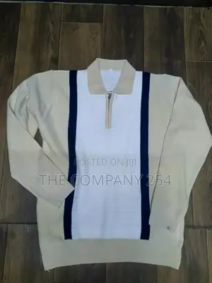 Quality Casual Long Sleeved Collar Quarter Zip Knitted Sweater