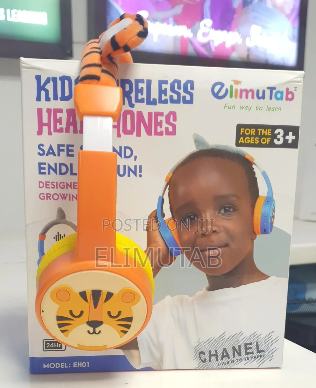 Elimutab Kids Wireless Headphones - Tiger