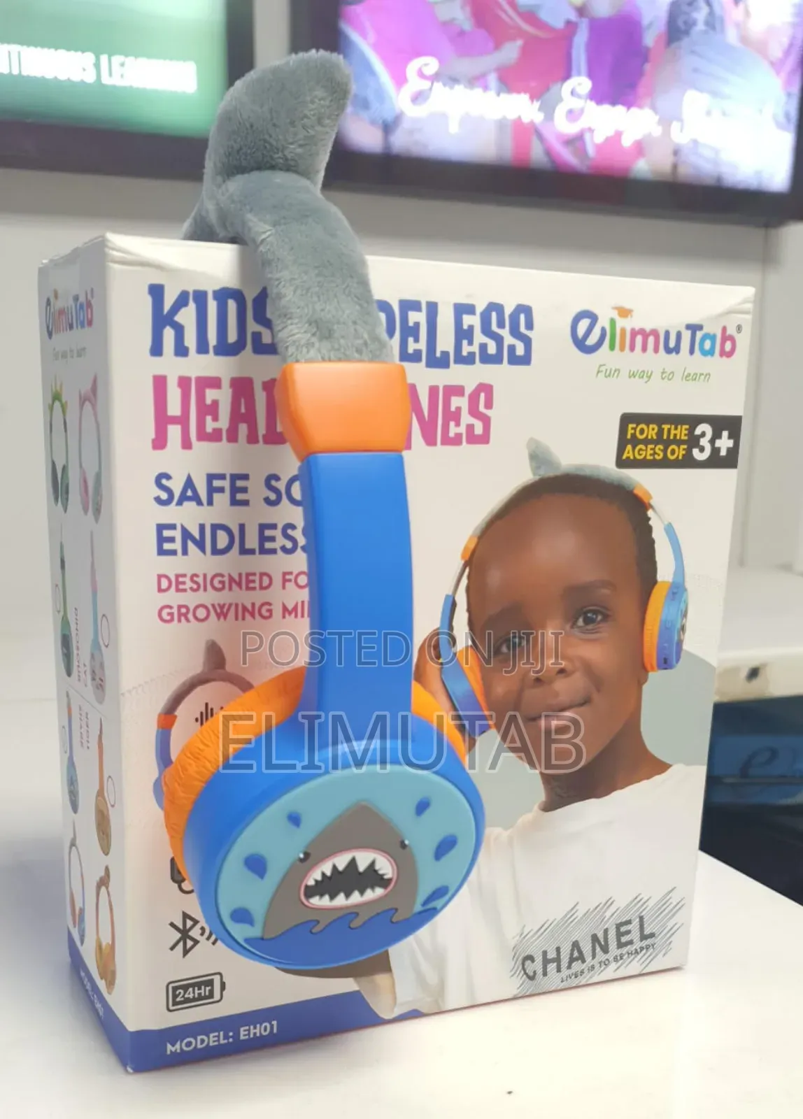 Elimutab Kids Wireless Headphones - Shark
