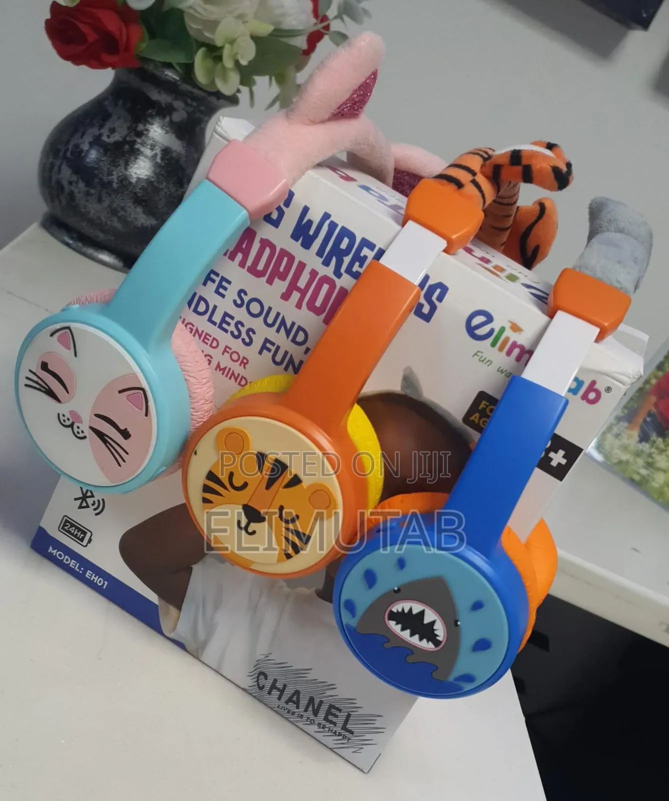 Elimutab Kids Wireless Headphones - Shark