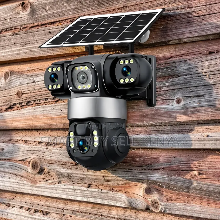 Continuous Operation Smart Security 4g PTZ Three Lens Solar Camera