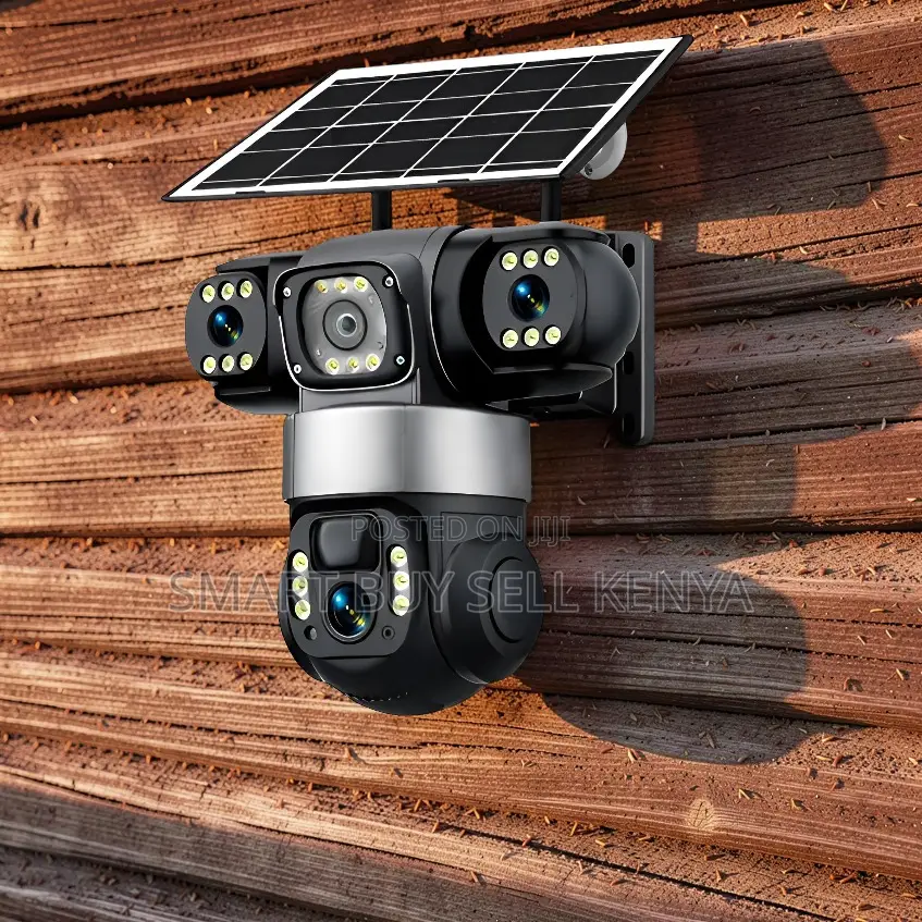 Rugged Design Enhanced Protection 4g PTZ Three Lens Solar Camera