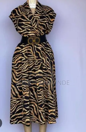 Elegant Brownish Dress+Belt