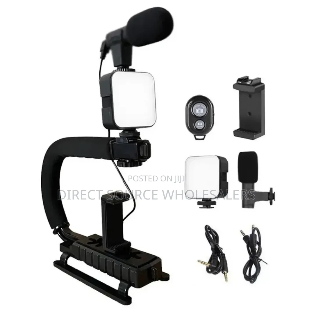 Pk-777 5-in-1 Content Creator Kit With Mic, Led Light Tripod