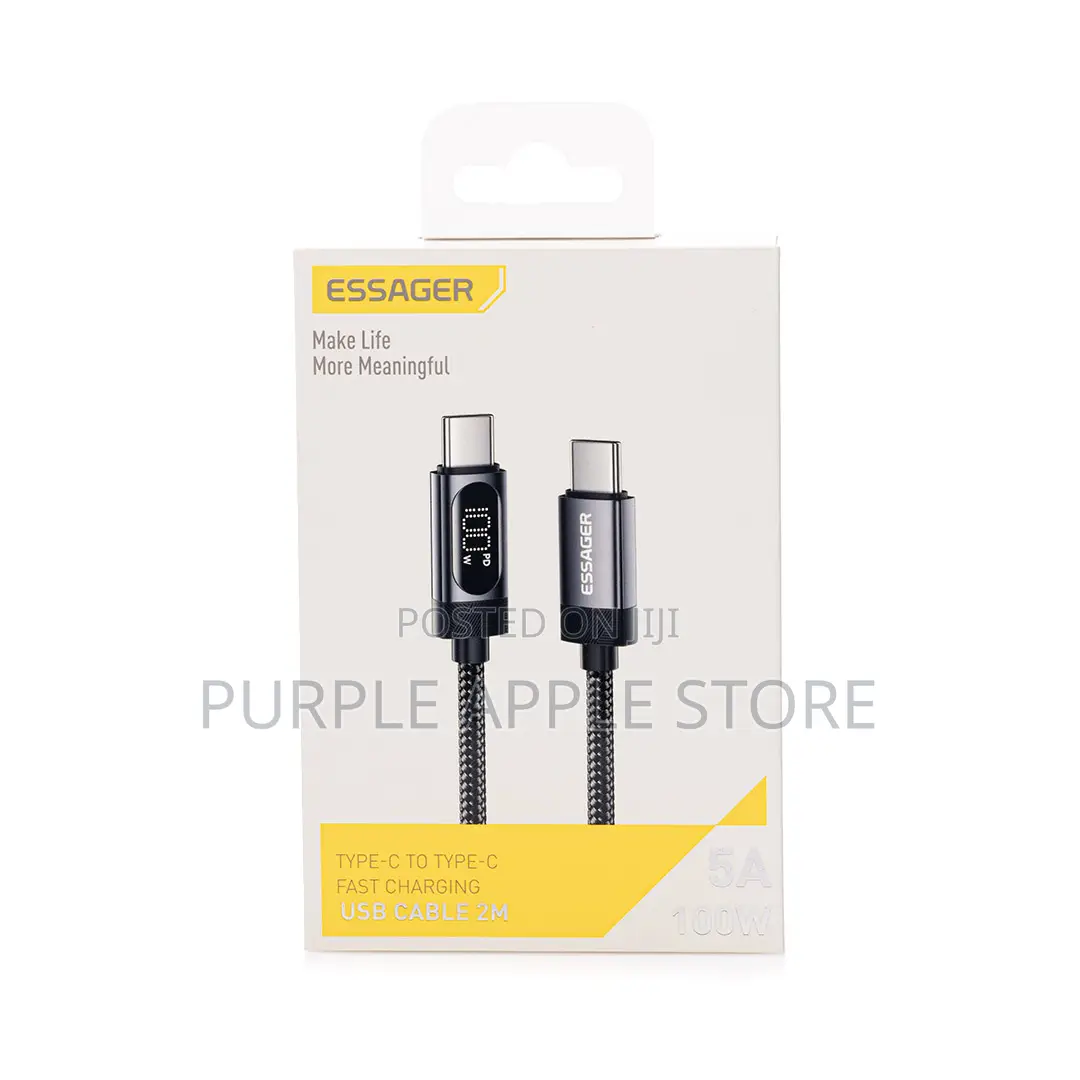 Essager C-to-C 100w 5a Fast Charging Cable (2m)