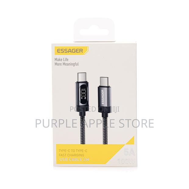 Essager C-to-C 100w 5a Fast Charging Cable (2m) - thumbnail 2