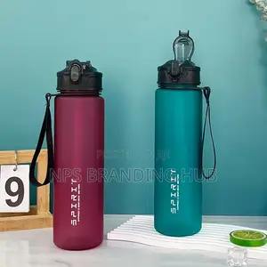 800ml Water Bottle Motivational With Time Marker Leak-proof Cup Hbc