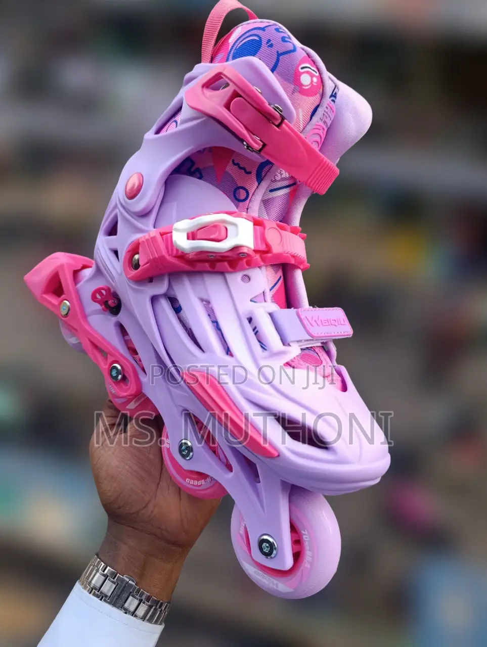 Rubber Wheels Vibrant Colored Skates For Kids Teens (29-39)