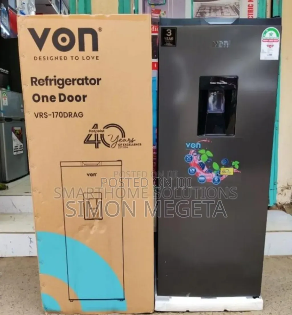 5year Warranty Von 176l Fridge