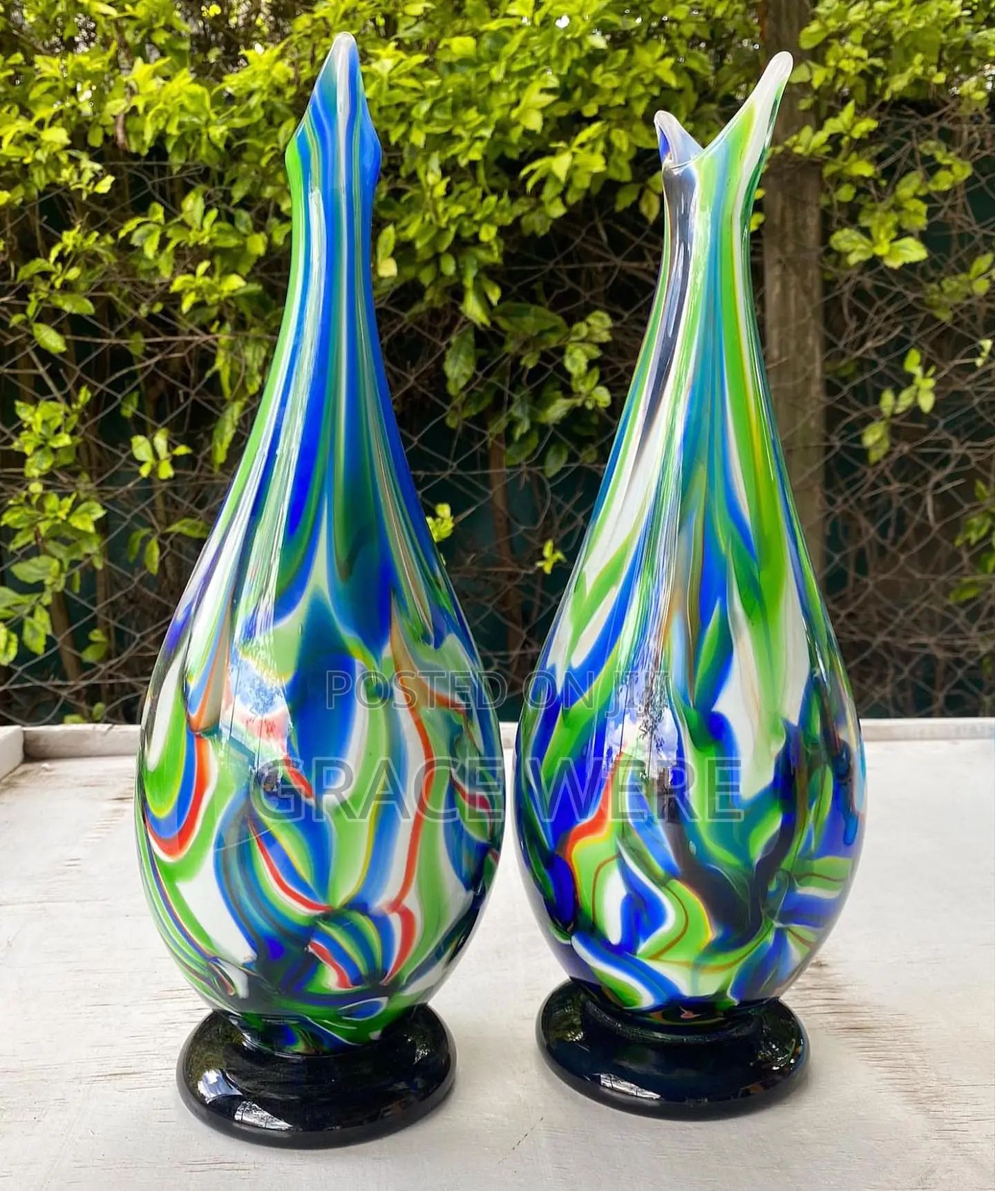 Heavy Murano Vases