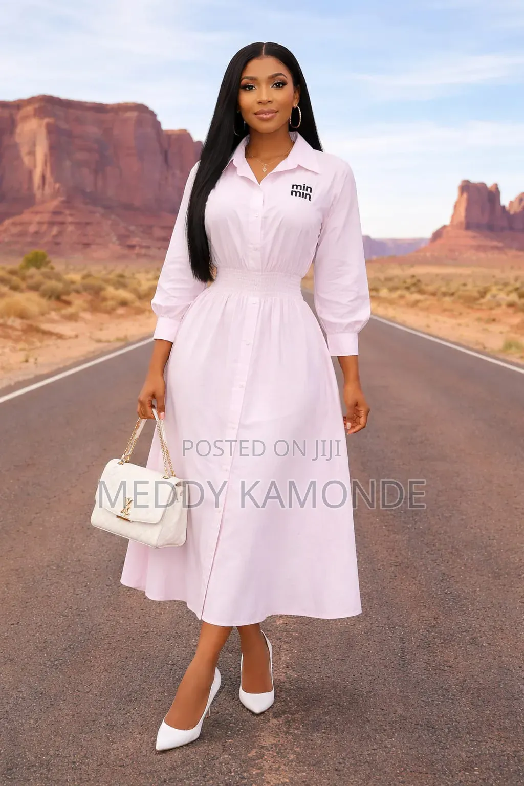 Stylish Light Pink Long Dress