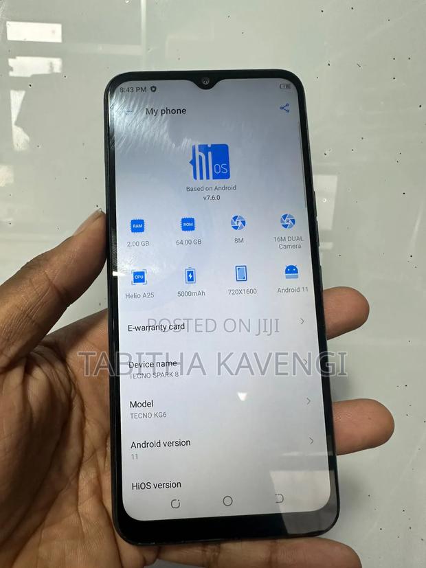 Tecno Spark 8 64 GB Blue - thumbnail 4