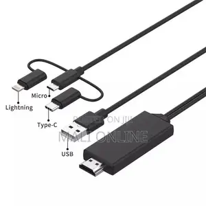 3 in 1 Hdmi Cable Lightning Type-C Micro Usb Phone Screen Mirroring
