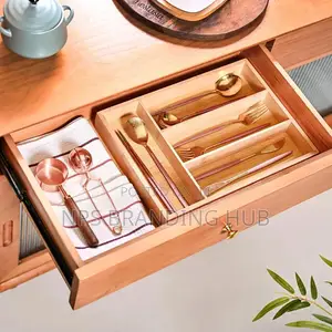 Bamboo Cutlery Tray With 4 Slots Hbc