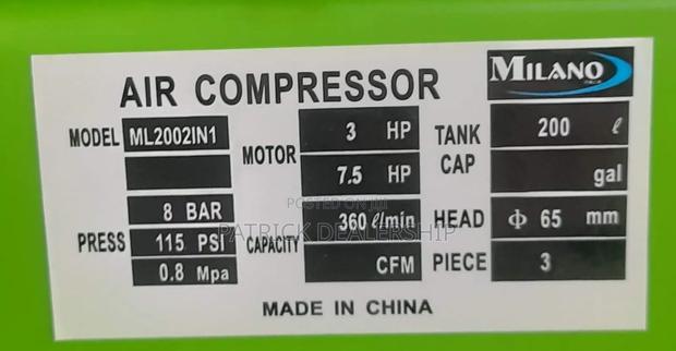 Milano Air Compressor 200l - thumbnail 2
