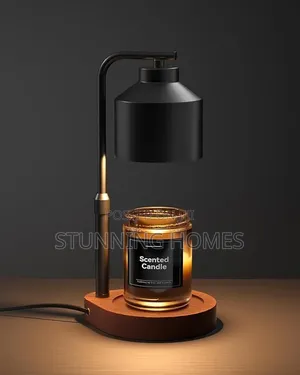 Electric Candle Warmer With A Wooden Base