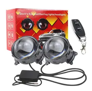 3 Inch Rgb Devil Eyes Headligt Kit Remot Waterprof Demon Eye Fog Light