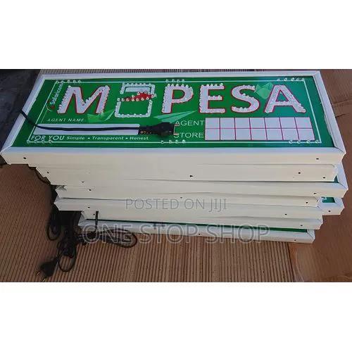 Safaricom Mpesa Agent Sign Board With Visibility Light