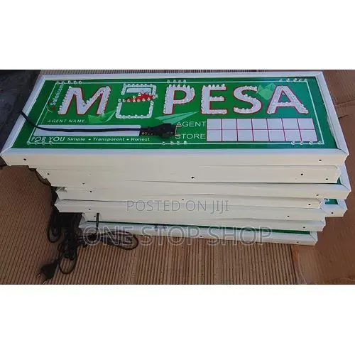 Safaricom Mpesa Agent Sign Board With Visibility Light