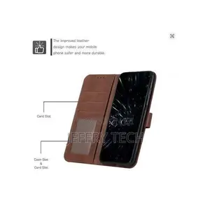 Samsung Galaxy A06 Leather Flip Case - Shockproof, Kickstand, Card Slo