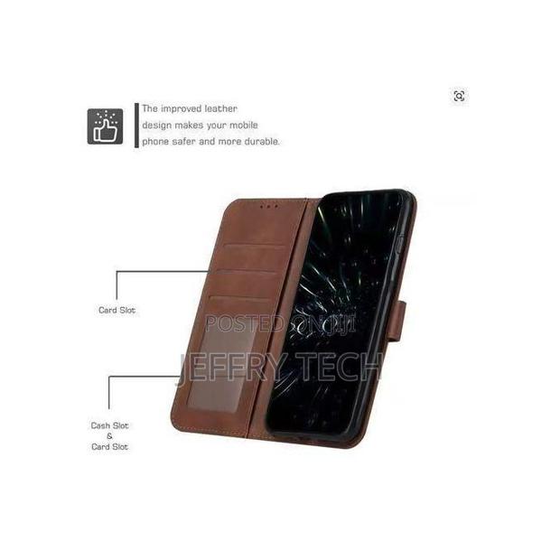 Samsung Galaxy A06 Leather Flip Case - Shockproof, Kickstand, Card Slo - thumbnail 2