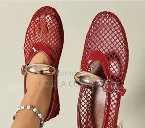 Red Mesh Ballet Fashion Shoes