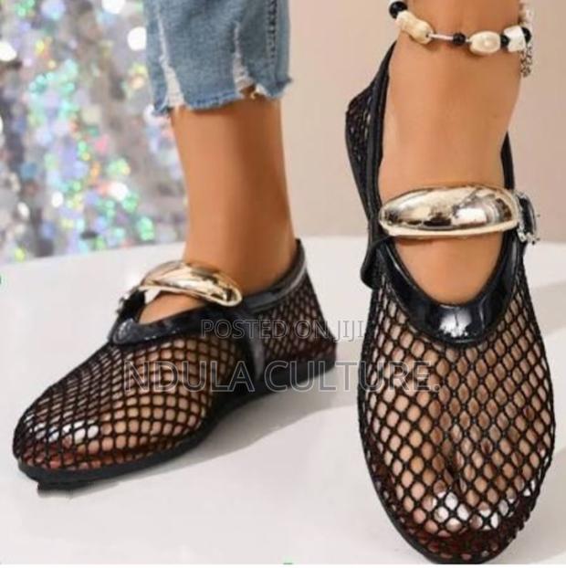 Red Mesh Ballet Fashion Shoes - thumbnail 4