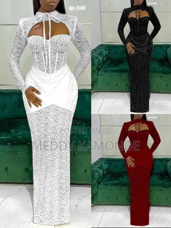Lace Long Dinner Dress - thumbnail 2