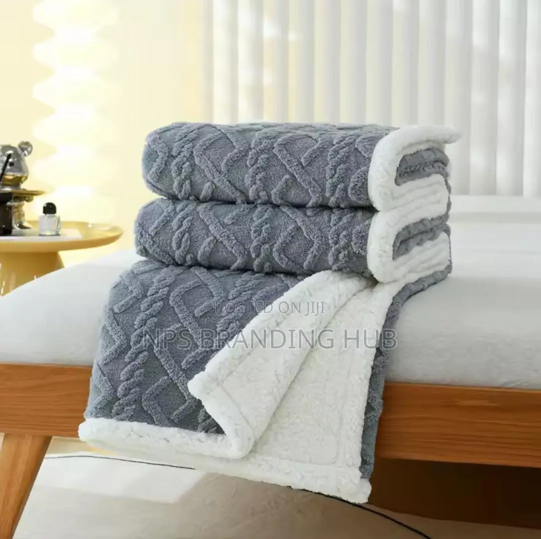 Cozy Woolen/Sherpa/Fleece Throw Blankets -200cm X 230cm TRN