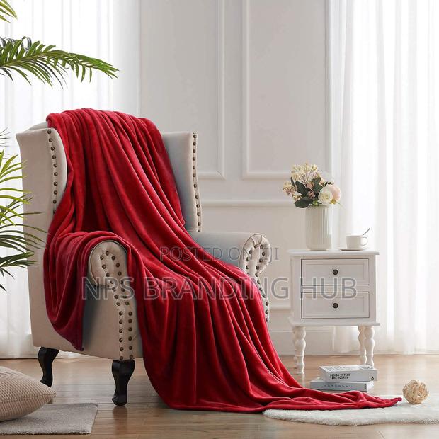 Plain Coral Fleece Throw Blanket Tre - thumbnail 9