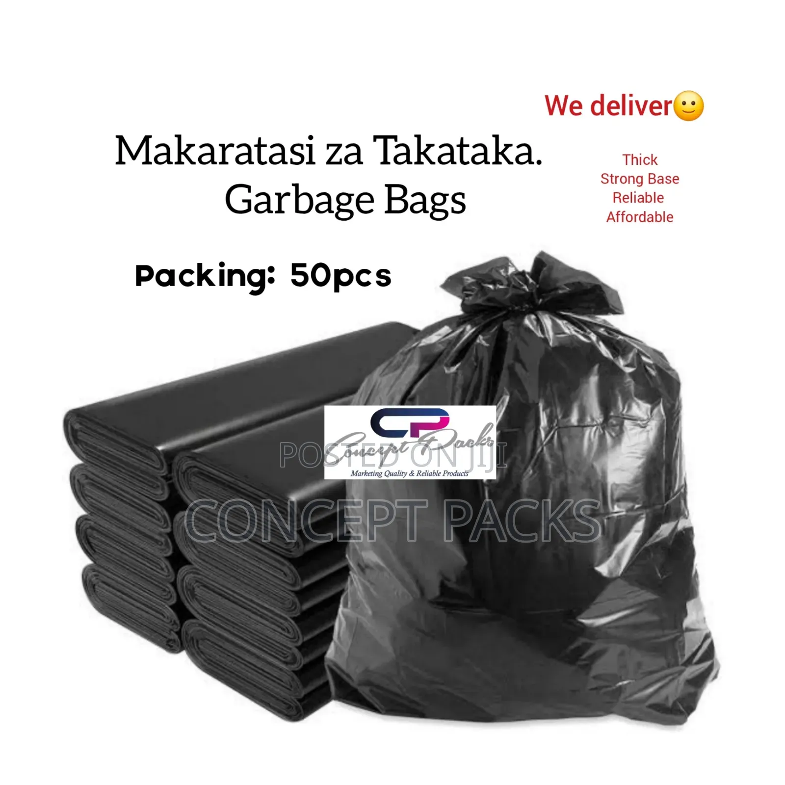 50pcs Makaratasi Kubwa Ya Takataka /Large Garbage Waste Bags
