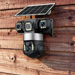 Eco-Friendly Operation Remote Control 4g PTZ Three Lens Solar Camera