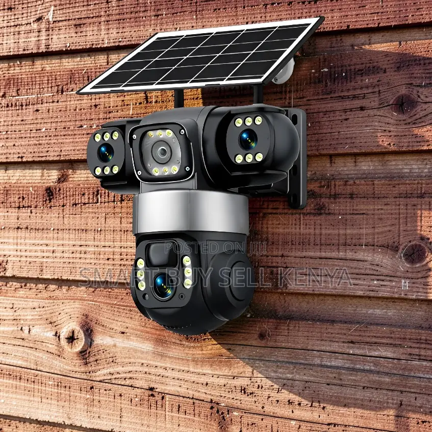 Eco-Friendly Operation Remote Control 4g PTZ Three Lens Solar Camera