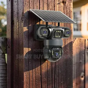 Weatherproof Housing Mobile Monitoring 4g PTZ Three Lens Solar Camera