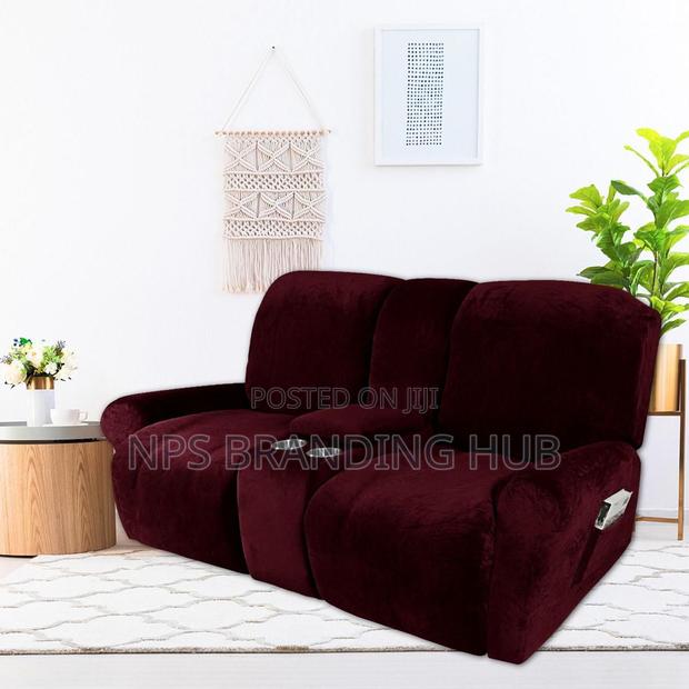 High Velvet Material Recliner Sofa Covers - thumbnail 6