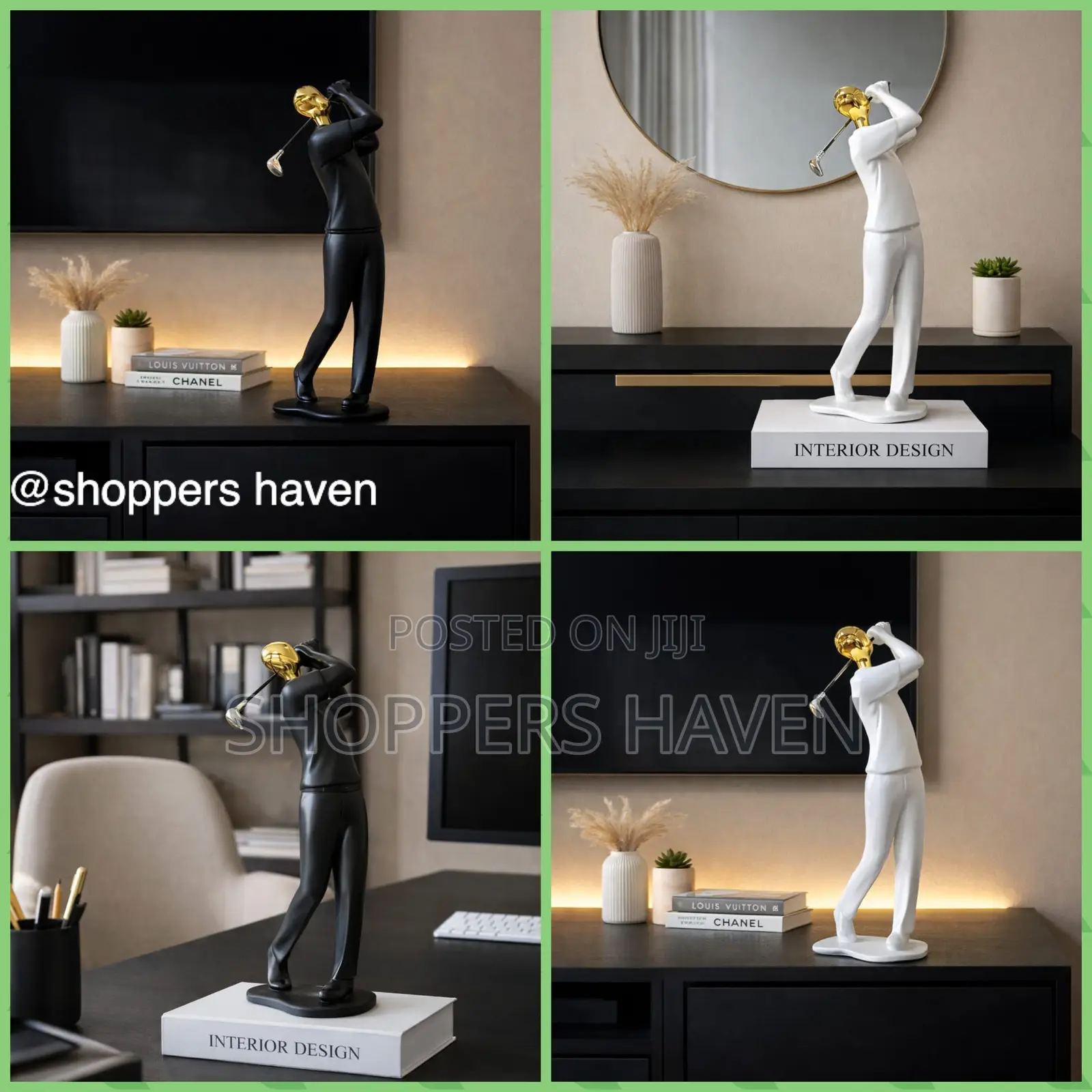 Handmade Golfer Resin Figurines