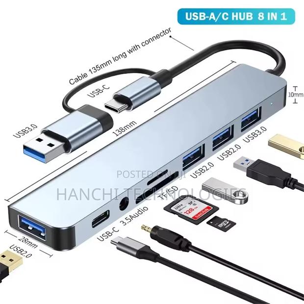 8-in-1 Usb Expander Hub Usb With 2 Usb 3.0, 2 Usb 2.0, and 1 Usb - thumbnail 2